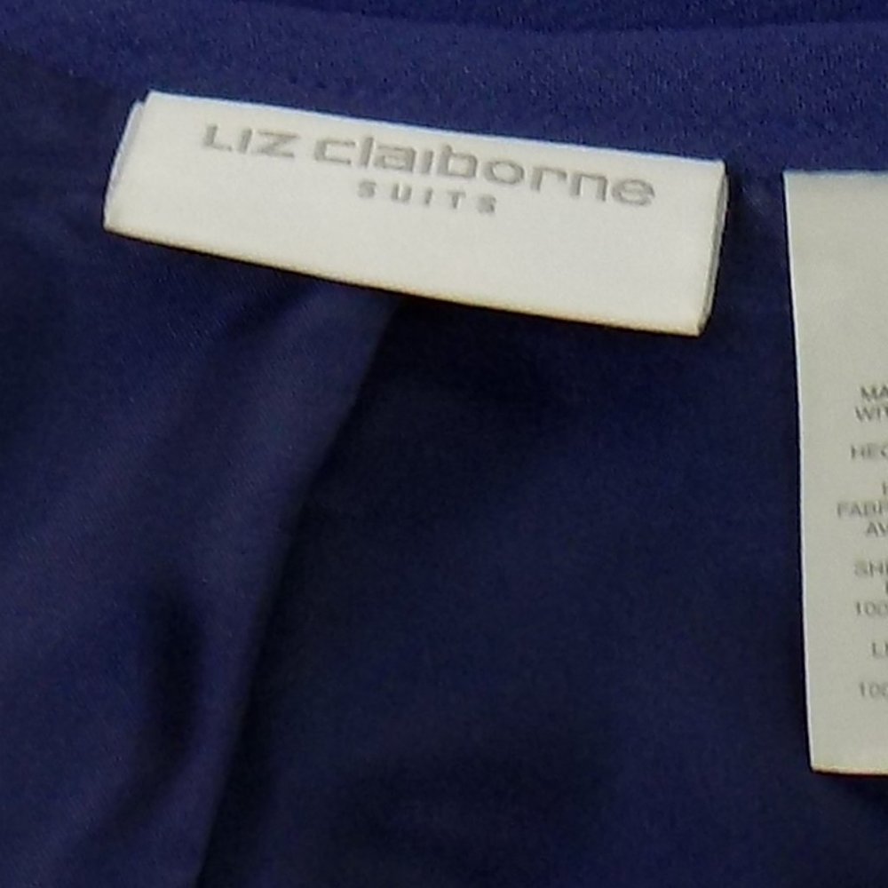 Liz Claiborne Blue Suit Skirt Size 10 - Picture 6 of 7